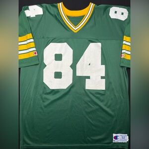 Vintage Green Bay Packers Sterling Sharpe Champion Football Jersey Size: 52